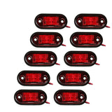 10PCS  Warning Light LED Diode Light Oval Clearance Trailer Truck Orange White Red LED Side Marker Lamp 12V 24V Truck Accessorie