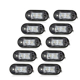 10PCS  Warning Light LED Diode Light Oval Clearance Trailer Truck Orange White Red LED Side Marker Lamp 12V 24V Truck Accessorie