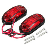 10PCS  Warning Light LED Diode Light Oval Clearance Trailer Truck Orange White Red LED Side Marker Lamp 12V 24V Truck Accessorie