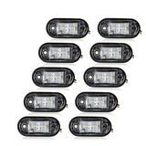 10PCS  Warning Light LED Diode Light Oval Clearance Trailer Truck Orange White Red LED Side Marker Lamp 12V 24V Truck Accessorie